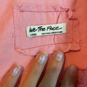 Free People distressed button up